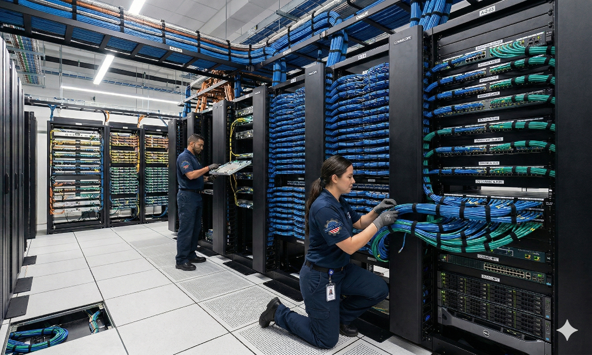 Network infrastructure and server room