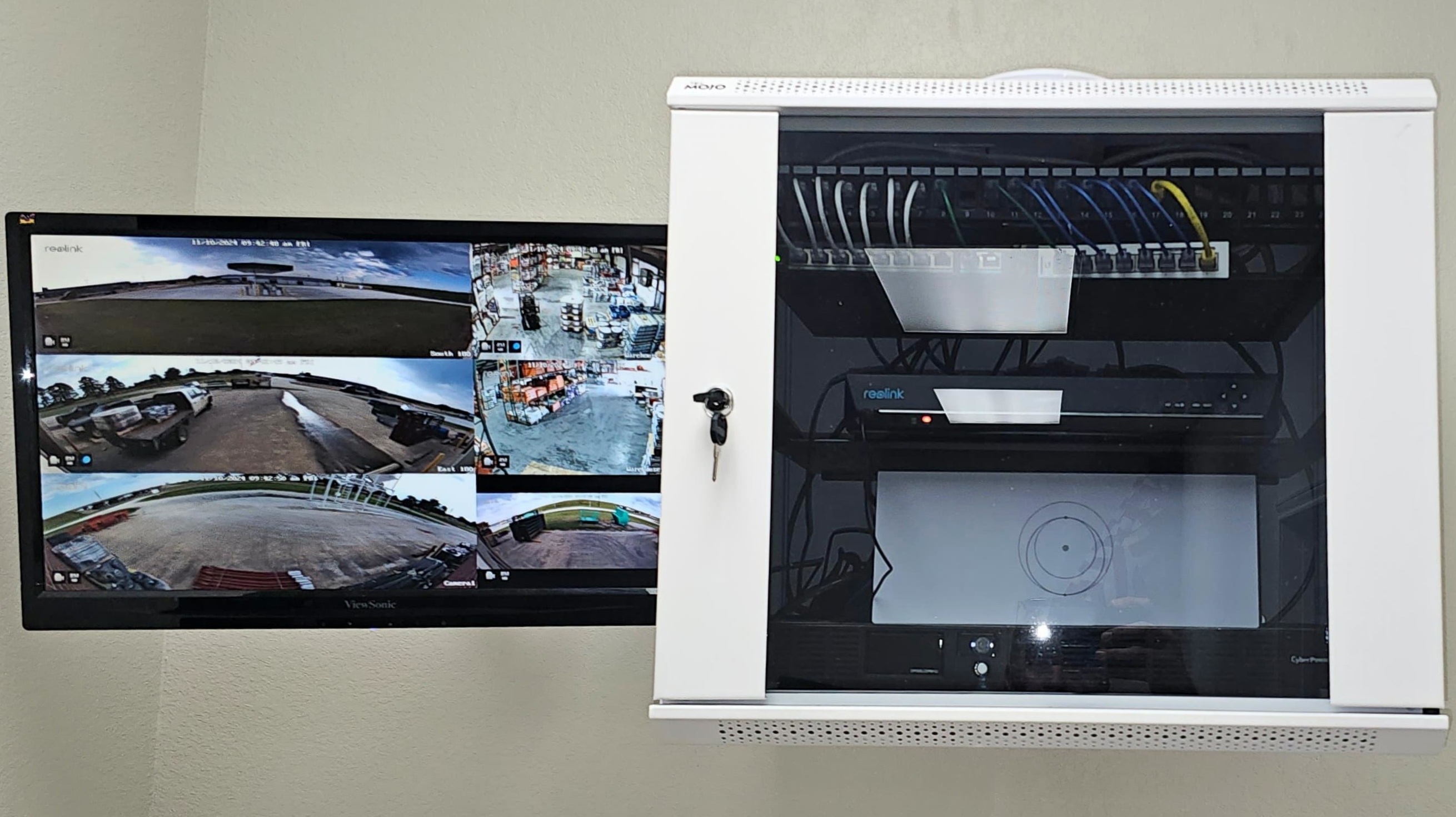 Axis IP camera installation or NVR rack